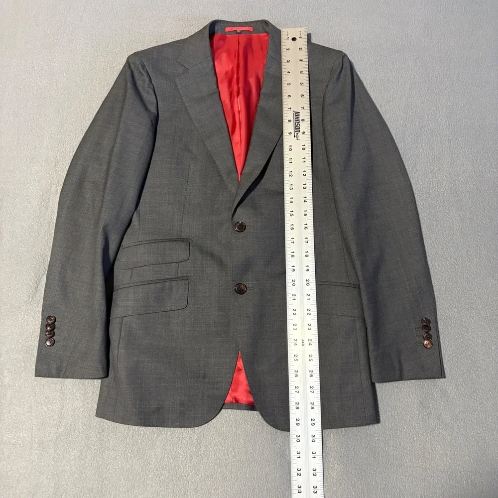 Lot 2 SuitSupply Sienna Blazer 34R Charcoal Grey Wool Vitale Barberis Canonico